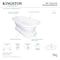 Aqua Eden Pedestal Bathtubs, 66 L, 30.13 W, White, Cast Iron VCT7D663025 - alternate 3